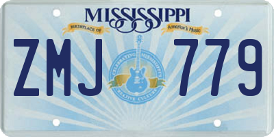MS license plate ZMJ779