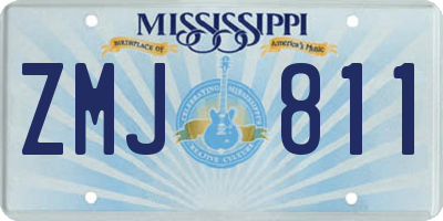 MS license plate ZMJ811
