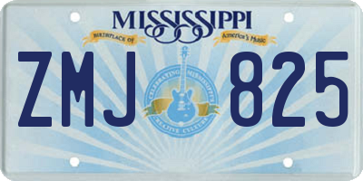 MS license plate ZMJ825