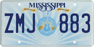 MS license plate ZMJ883
