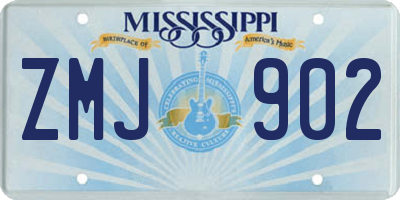 MS license plate ZMJ902