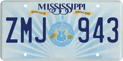 MS license plate ZMJ943