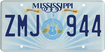 MS license plate ZMJ944