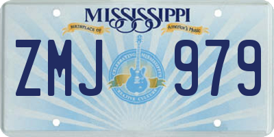 MS license plate ZMJ979