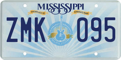 MS license plate ZMK095