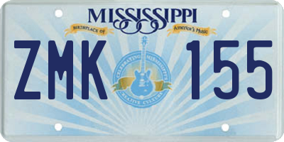 MS license plate ZMK155