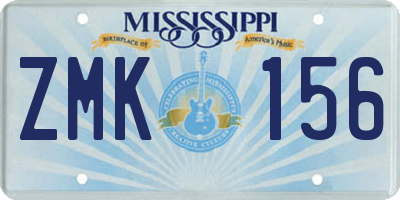 MS license plate ZMK156