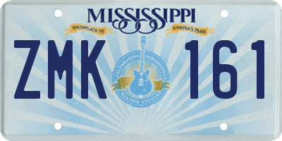 MS license plate ZMK161