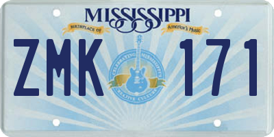 MS license plate ZMK171