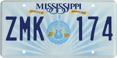 MS license plate ZMK174