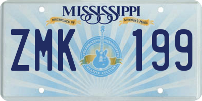 MS license plate ZMK199