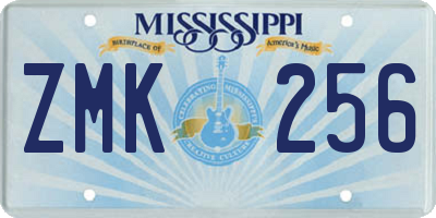 MS license plate ZMK256