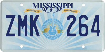MS license plate ZMK264