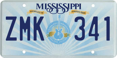MS license plate ZMK341
