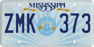 MS license plate ZMK373