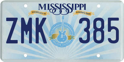 MS license plate ZMK385