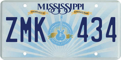 MS license plate ZMK434