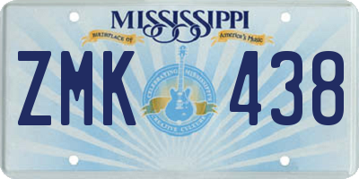 MS license plate ZMK438