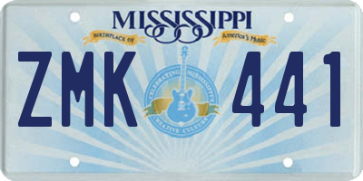 MS license plate ZMK441