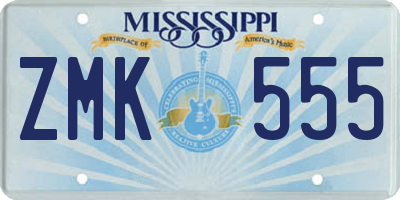 MS license plate ZMK555