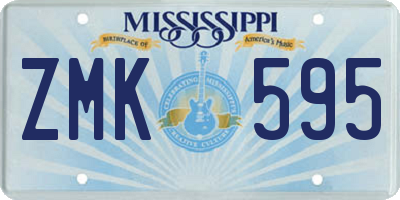MS license plate ZMK595