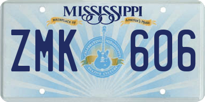 MS license plate ZMK606