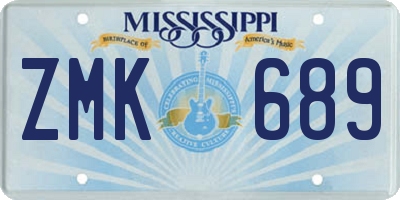 MS license plate ZMK689