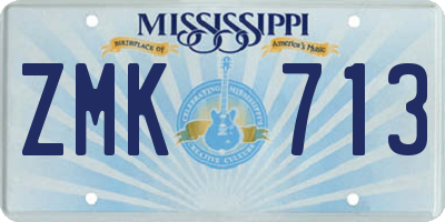 MS license plate ZMK713