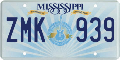 MS license plate ZMK939