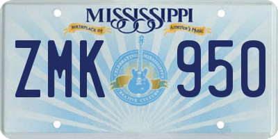 MS license plate ZMK950