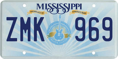 MS license plate ZMK969