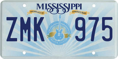 MS license plate ZMK975