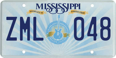 MS license plate ZML048