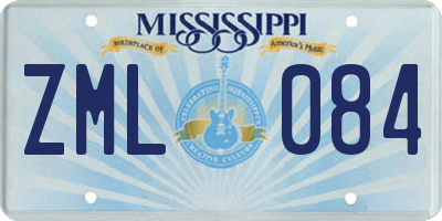 MS license plate ZML084