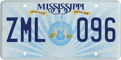 MS license plate ZML096