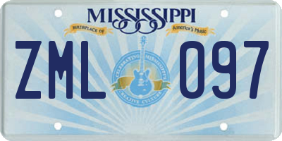 MS license plate ZML097