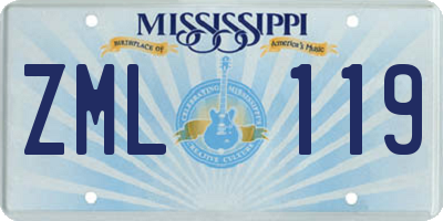 MS license plate ZML119
