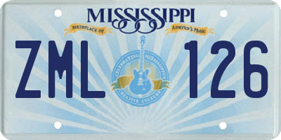 MS license plate ZML126
