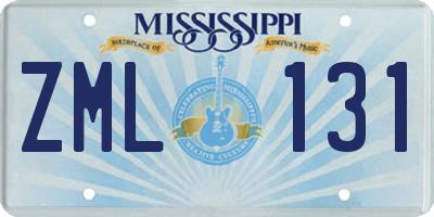 MS license plate ZML131