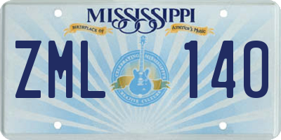 MS license plate ZML140