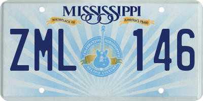 MS license plate ZML146