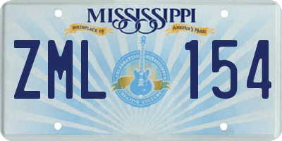 MS license plate ZML154