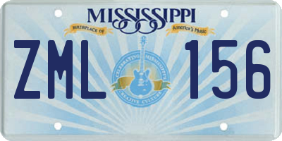 MS license plate ZML156
