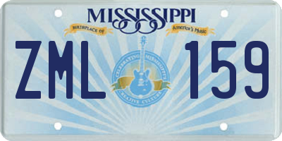 MS license plate ZML159