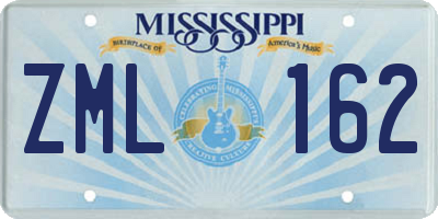 MS license plate ZML162
