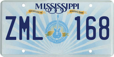 MS license plate ZML168