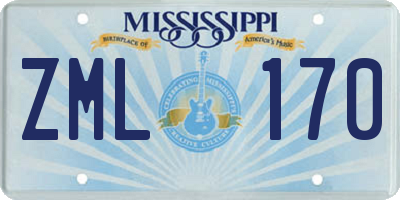 MS license plate ZML170
