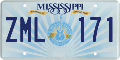 MS license plate ZML171