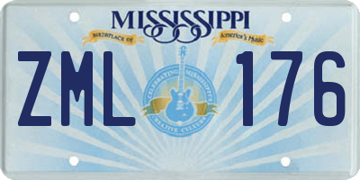 MS license plate ZML176