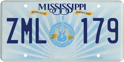 MS license plate ZML179